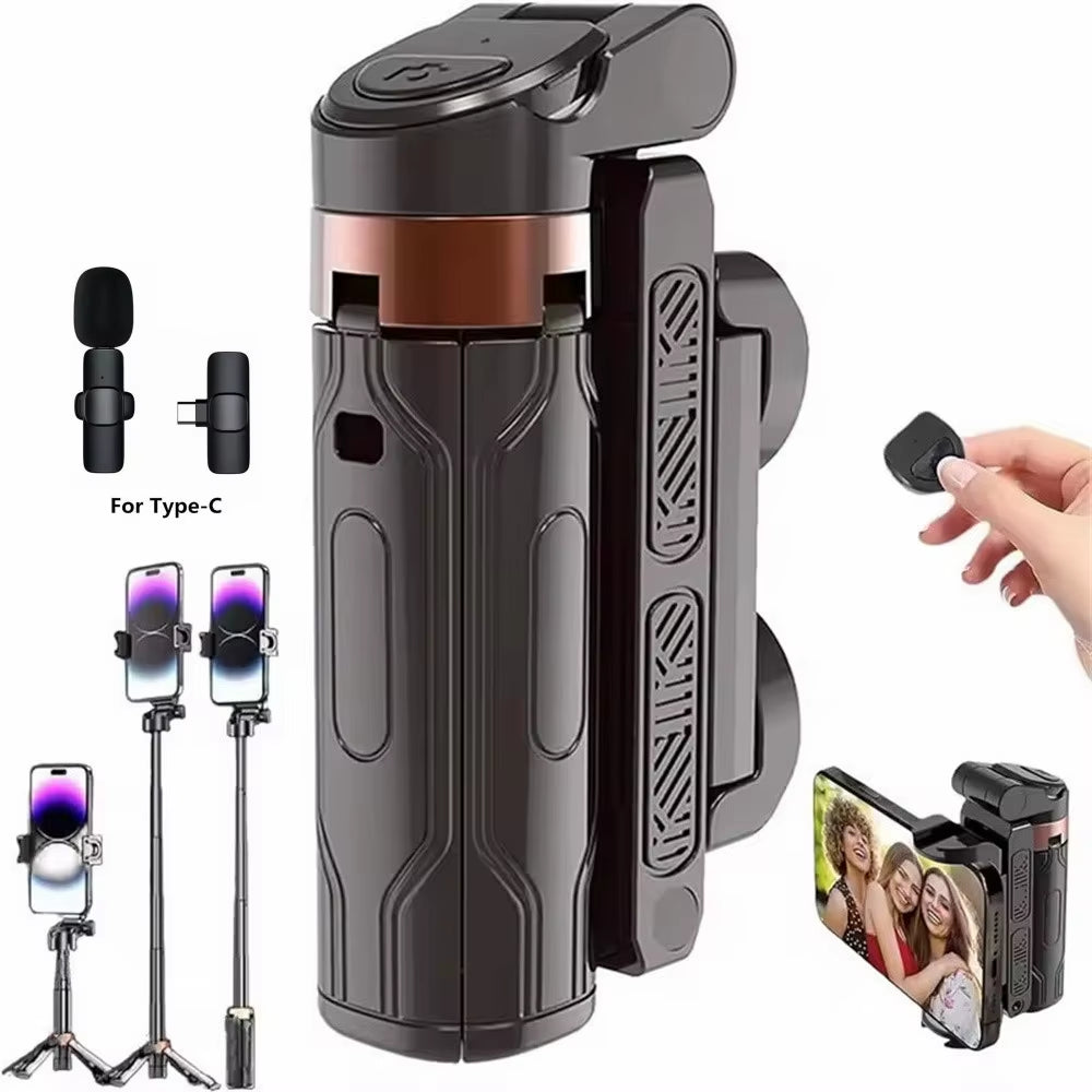 2025 New Tripod,Phone Stand with Bluetooth Shutter,Wireless Selfie Stick Brackets with Phone Holder for Smartphone Camera