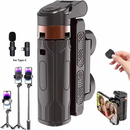 2025 New Tripod,Phone Stand with Bluetooth Shutter,Wireless Selfie Stick Brackets with Phone Holder for Smartphone Camera