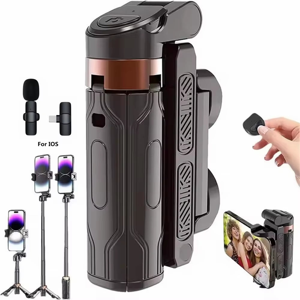 2025 New Tripod,Phone Stand with Bluetooth Shutter,Wireless Selfie Stick Brackets with Phone Holder for Smartphone Camera