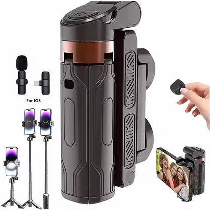 2025 New Tripod,Phone Stand with Bluetooth Shutter,Wireless Selfie Stick Brackets with Phone Holder for Smartphone Camera