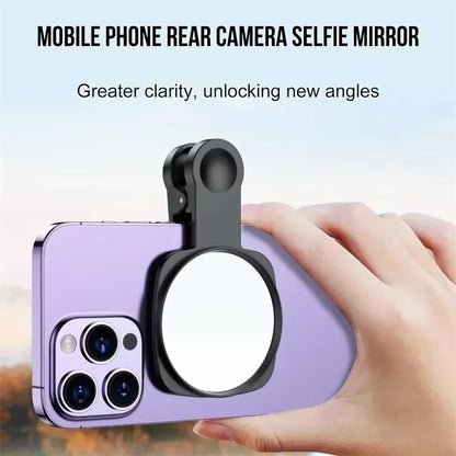 Smartphone Camera Lens Selfie Mirror Clip Kit for Iphone Samsung Smartphone Live Streaming Photo Video Selfie Vlog Accessories