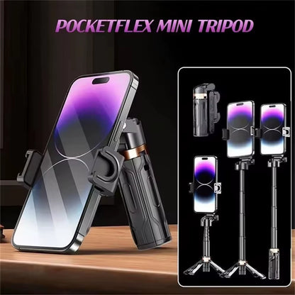 2025 New Tripod,Phone Stand with Bluetooth Shutter,Wireless Selfie Stick Brackets with Phone Holder for Smartphone Camera