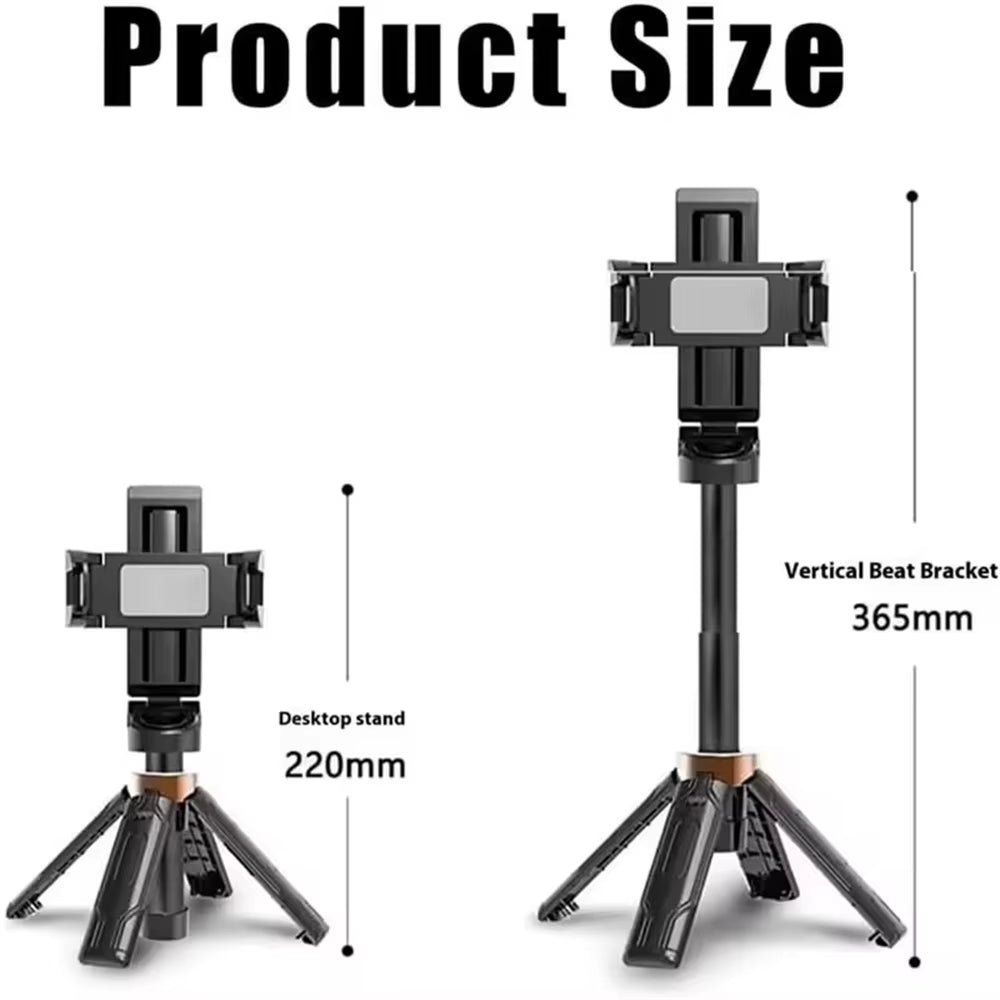 2025 New Tripod,Phone Stand with Bluetooth Shutter,Wireless Selfie Stick Brackets with Phone Holder for Smartphone Camera
